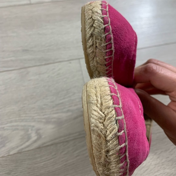 Jimmy Choo Pink Suede Espadrille Flats - Picture 7 of 11